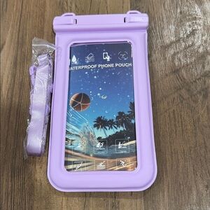 Purple Waterproof Phone Pouch